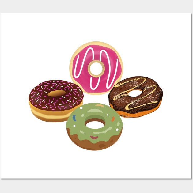 Donuts Graphic Artwork Wall Art by GoodyL